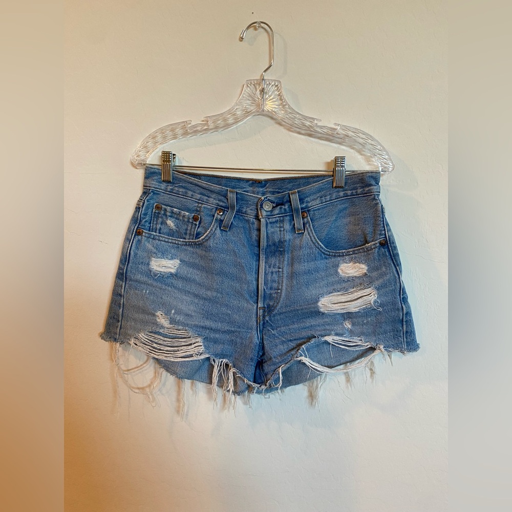 Levi’s 501 Distressed Denim Shorts